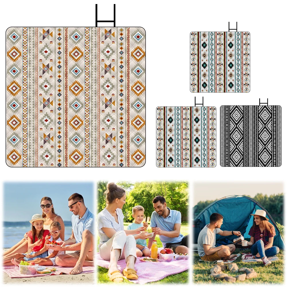 Large Outdoor Foldable Blanket Waterproof Portable Spring Outing Picnic Padded Tent Mat for Camping Park Beach Travelling Family