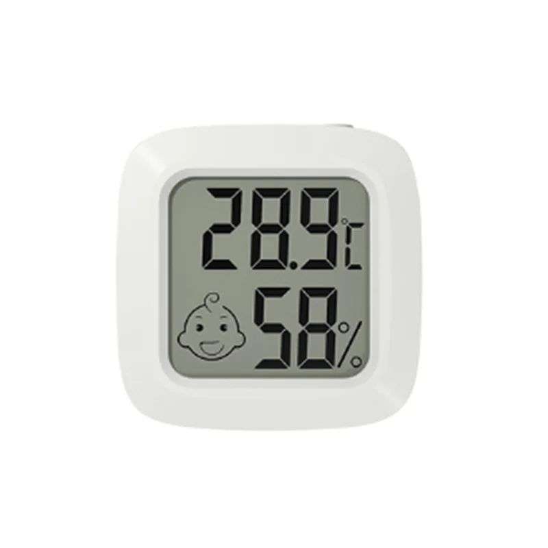 Mini LCD Digital Thermometer Hygrometer Magentic Temperature Meter Humidity Sensor Weather Station White