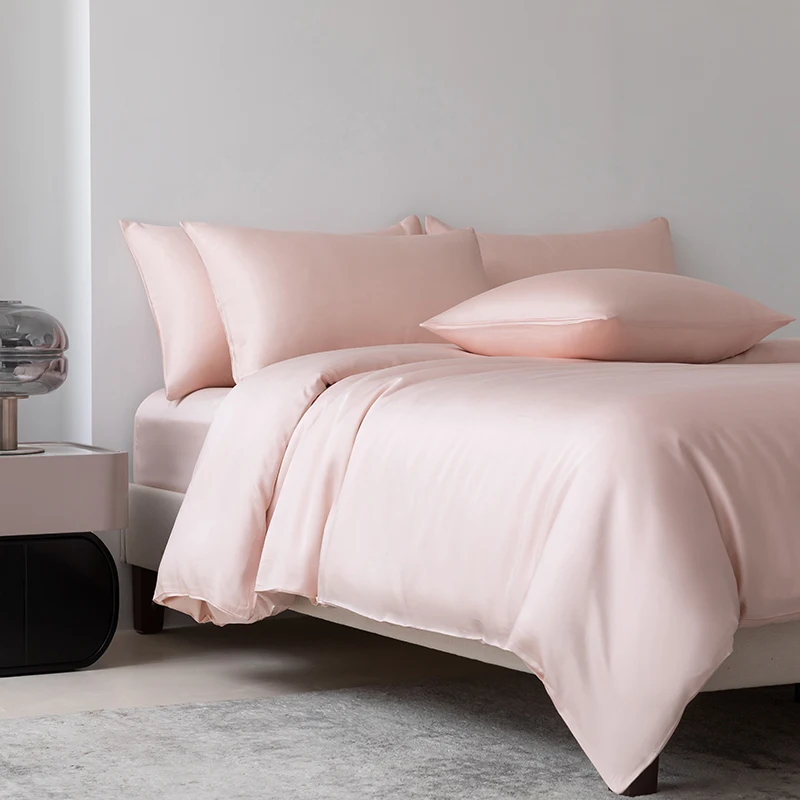 100% Mulberry Zijden Beddengoedset Effen Kleur Natuurlijke Zijden Dekbedovertrekset Twin King Queen Size Bed 3-delig/4-delig/5-delig Lakensset