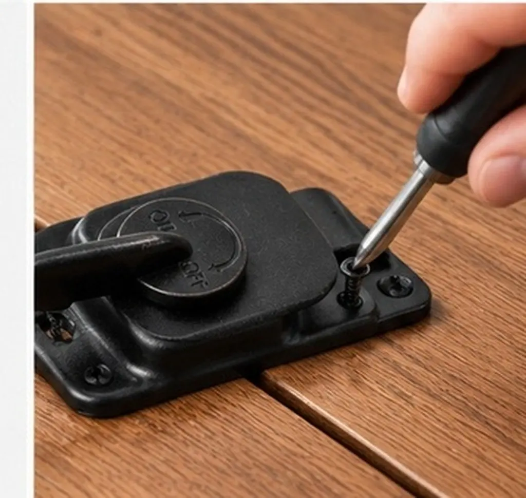 Iron Table Locks Dining Table Buckles Connectors Black Hardware Accessories Screws Furniture Connectors