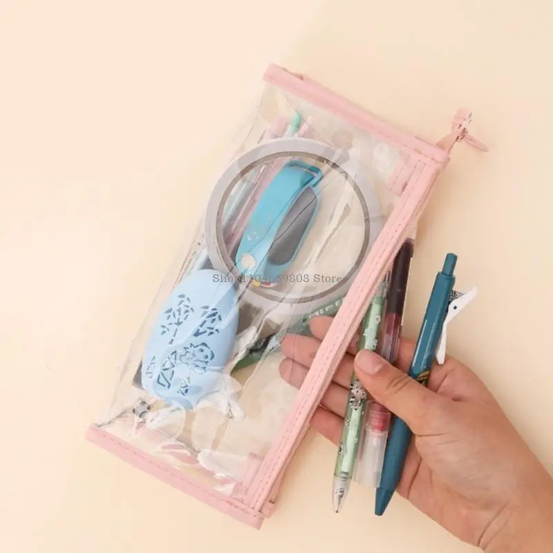 

Aesthetic Pen Case Pencil Bag Pencil Case Clear Pen Organizers Simple Pen Bag