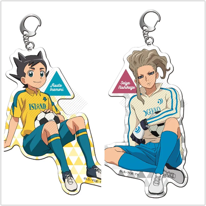 Anime INAZUMA ELEVEN 11 Keychain Doll Ryohei Haizaki Asuto Inamori Hiroto Kira Seiya Nishikage Acrylic Keyring Bag Pendant Gift