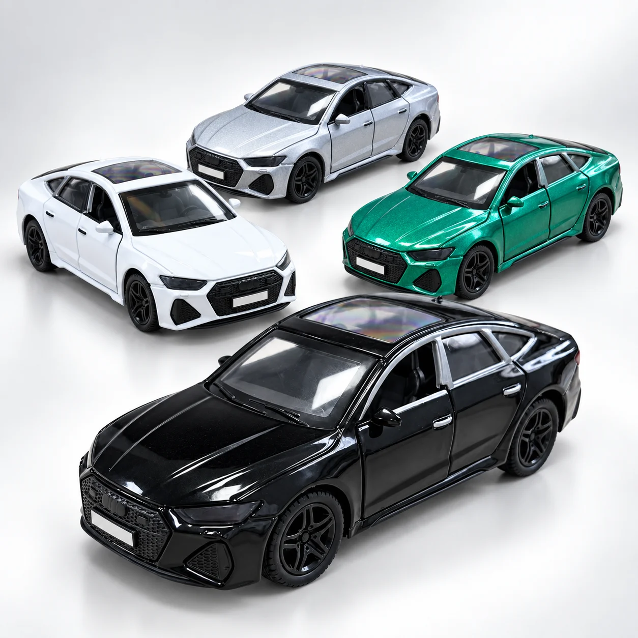(Corrugated box) 1/36 scale, Fastback coupe style toy car, powerful recoil, metal casting,the best gift.