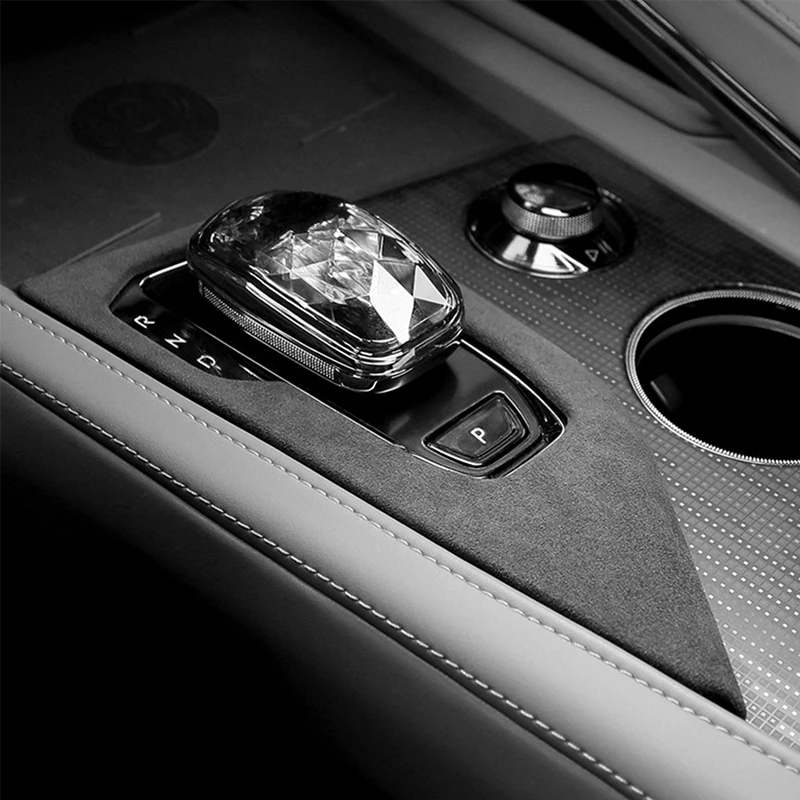 For Zeekr Krypton 001 Center Console Gear Shift Box Panel Cover Trim Sticker Alcantara Accessories