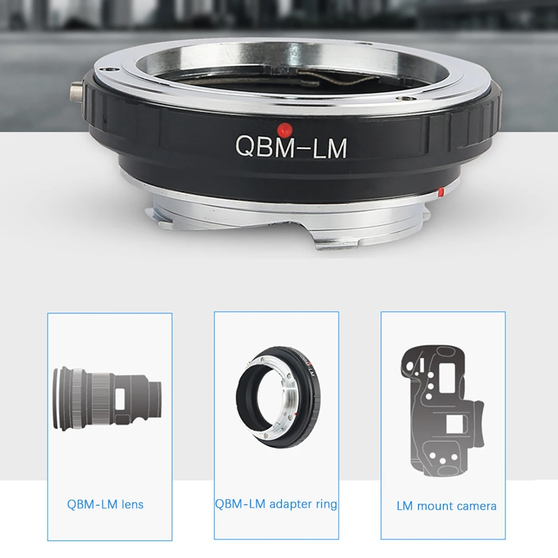 QBM-LM Lens Adapter Ring for ROLLEI Rollei QBM Lens to Leica