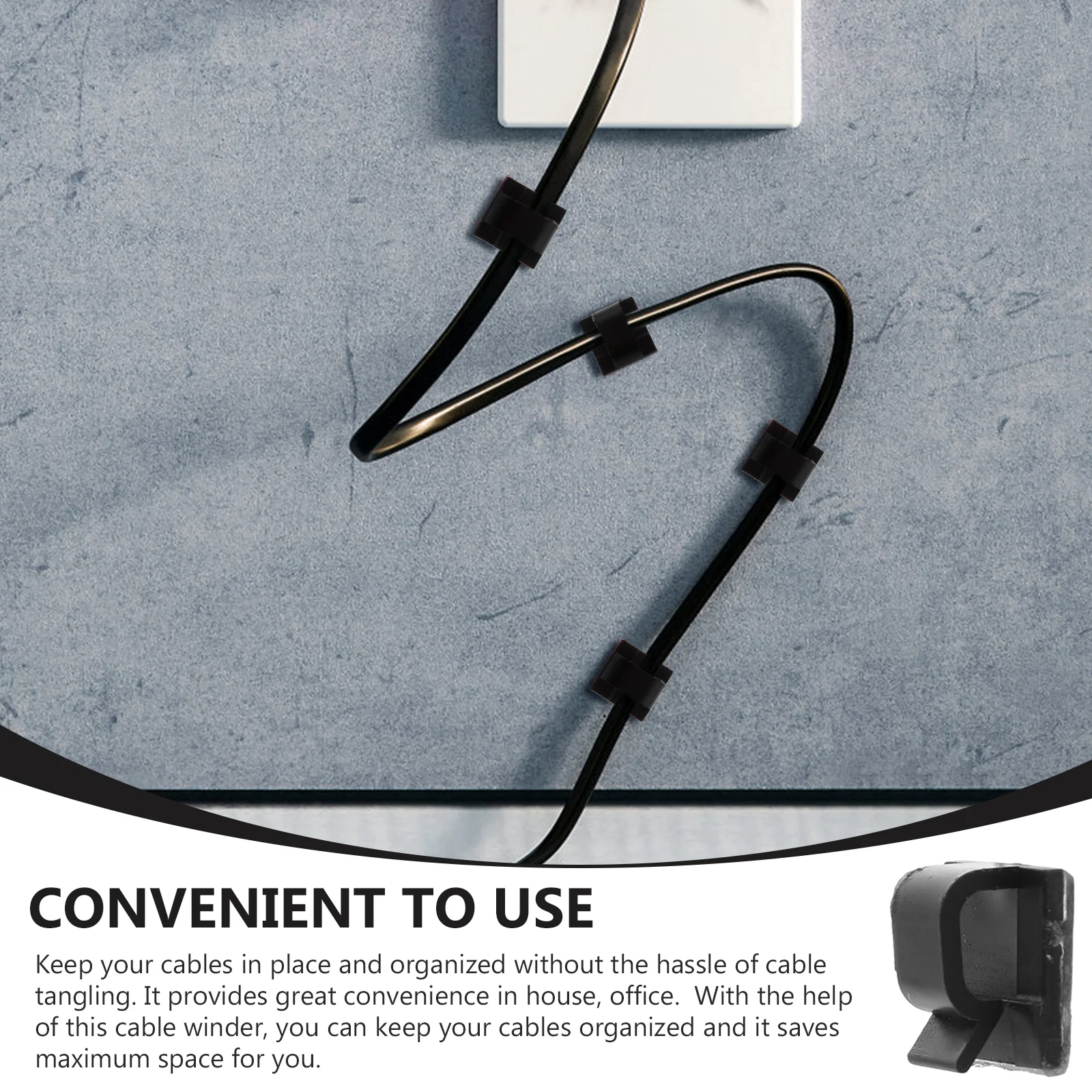 

50pcs Cable Holder Plastic Cable Winder Cord Organizer For Headphone Wire Management Clips Keep Cables Organized Space