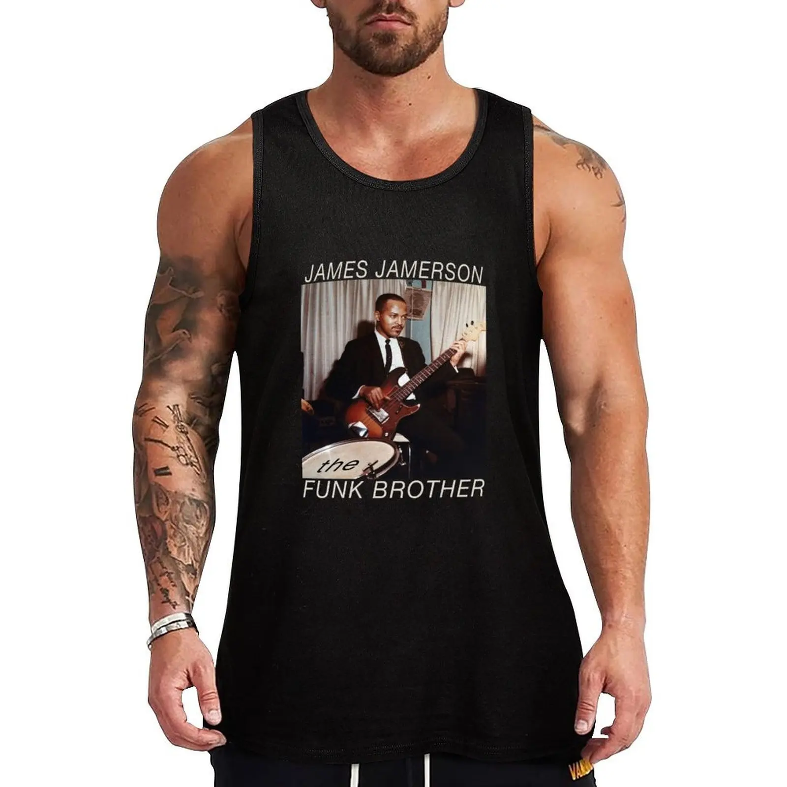 Camiseta sin mangas James JamersonMotown Bass Funk Brother Soul Grover, camiseta informal urbana, camiseta sin mangas estilo streetwear