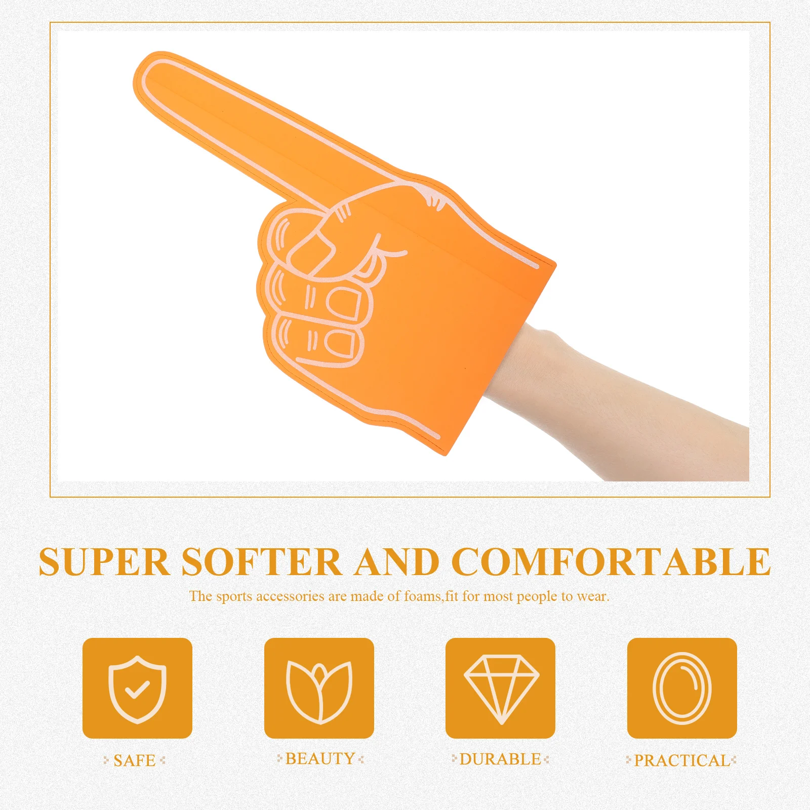 3 قطعة إصبع رغوي للرياضة حفلة موسيقية احتفالات المهرجانات خفيفة الوزن التشجيع الأيدي مجموعة الروح متعة المحمولة رغوة #5