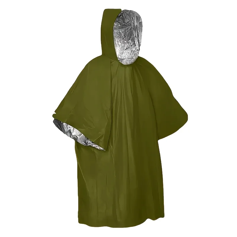 

Emergency hooded rain cover - high-quality PE material - choose freely in orange and green, fully covered rain cover, durable ra