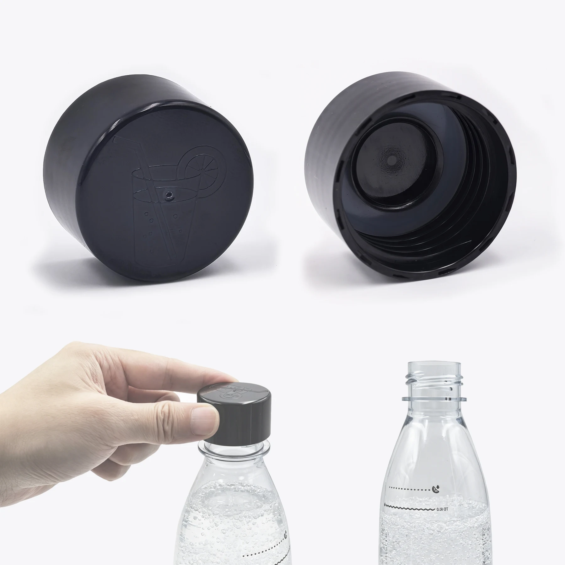 2-Pack, Sparkling Water Bottle Cap, Soda Machine Bottle Caps, Carbonating Bottles Lid
