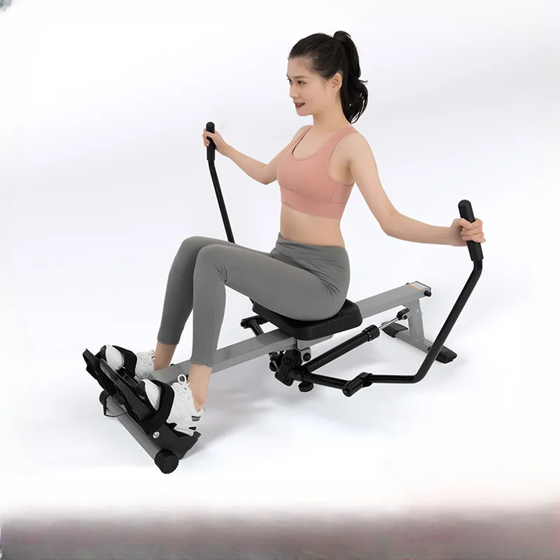 Superburn Fat Simulation Double Sculls Silent Hydraulics Home Fitness Rowing Machine Adjustable Resistance Exercise