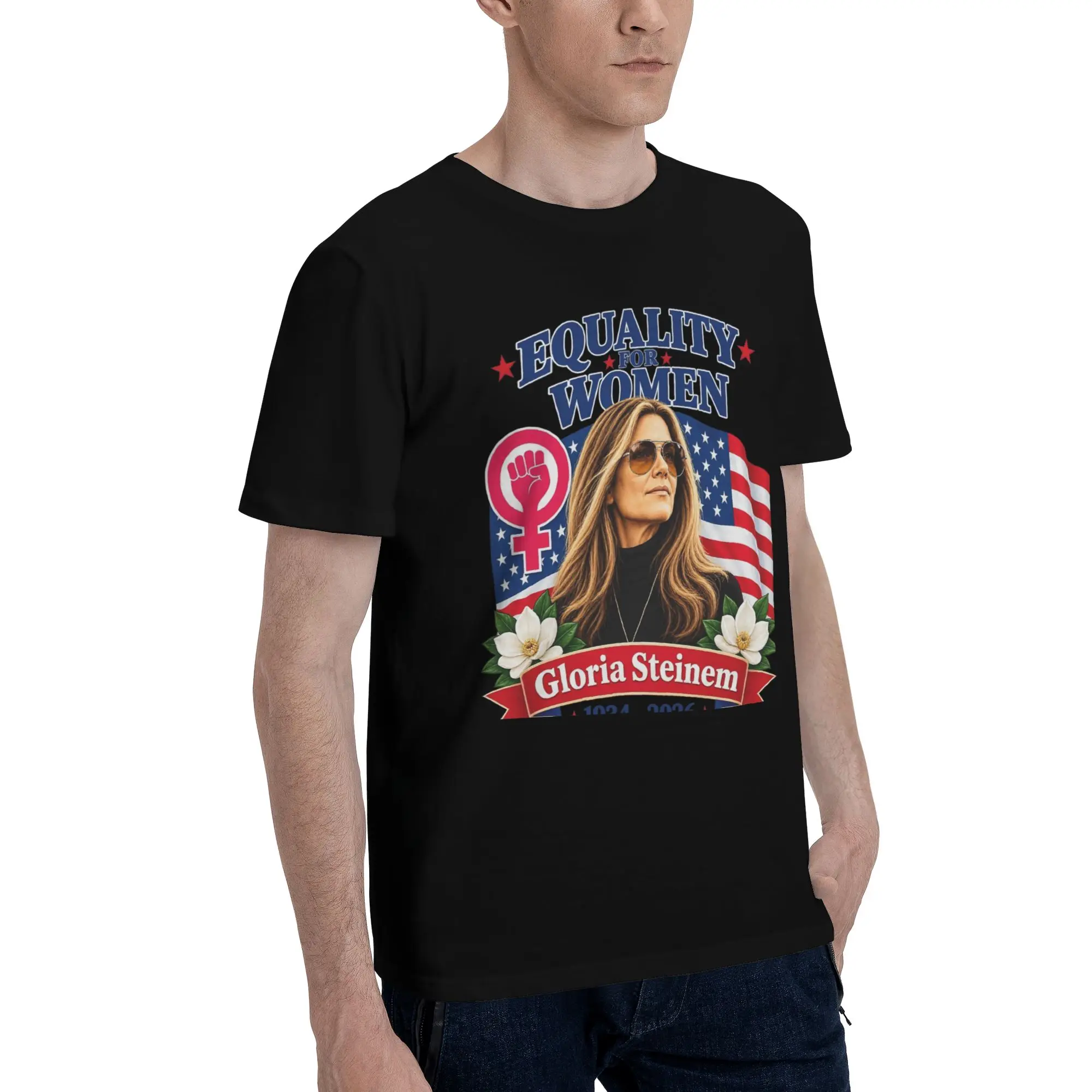 RIP Gloria Steinem  Tee Shirt for Men Women Graphic T Shirts  Cotton Clothes