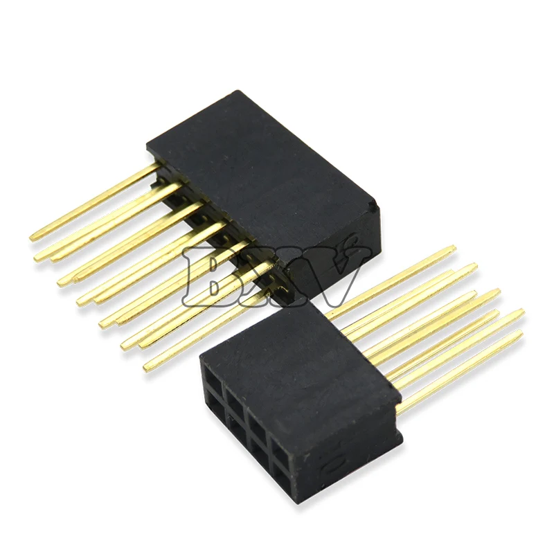 10PCS 2.54mm Single Double Row Female Long Pins 11mm PCB Board Pin Header Socket Connector 2~20PIN BXV