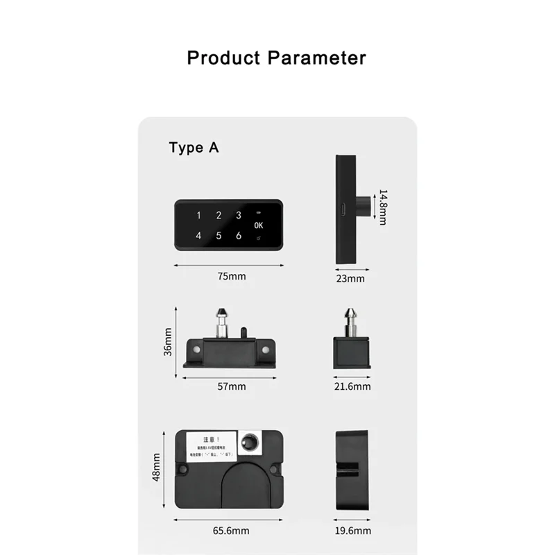 LXYB18B Cerradura de cajón de inducción electrónica inteligente, cerradura de puerta de gabinete, cerradura de huella digital, cerradura de gabinete con contraseña