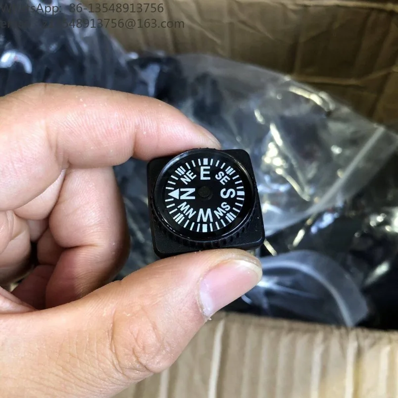 Outdoor strap compass + thermometer 25MM large dial high precision watch compass waterproof mountaineering