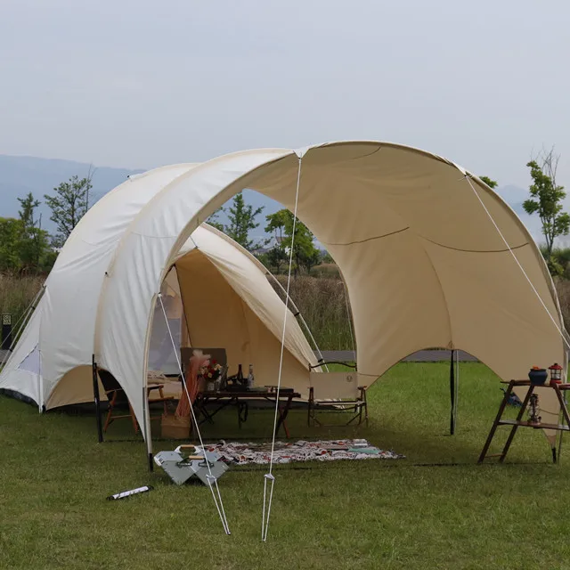 Outdoor Fantasy 5m Outdoor Katoenen Canvas Schaduwluifel voor Yurt Tent Family