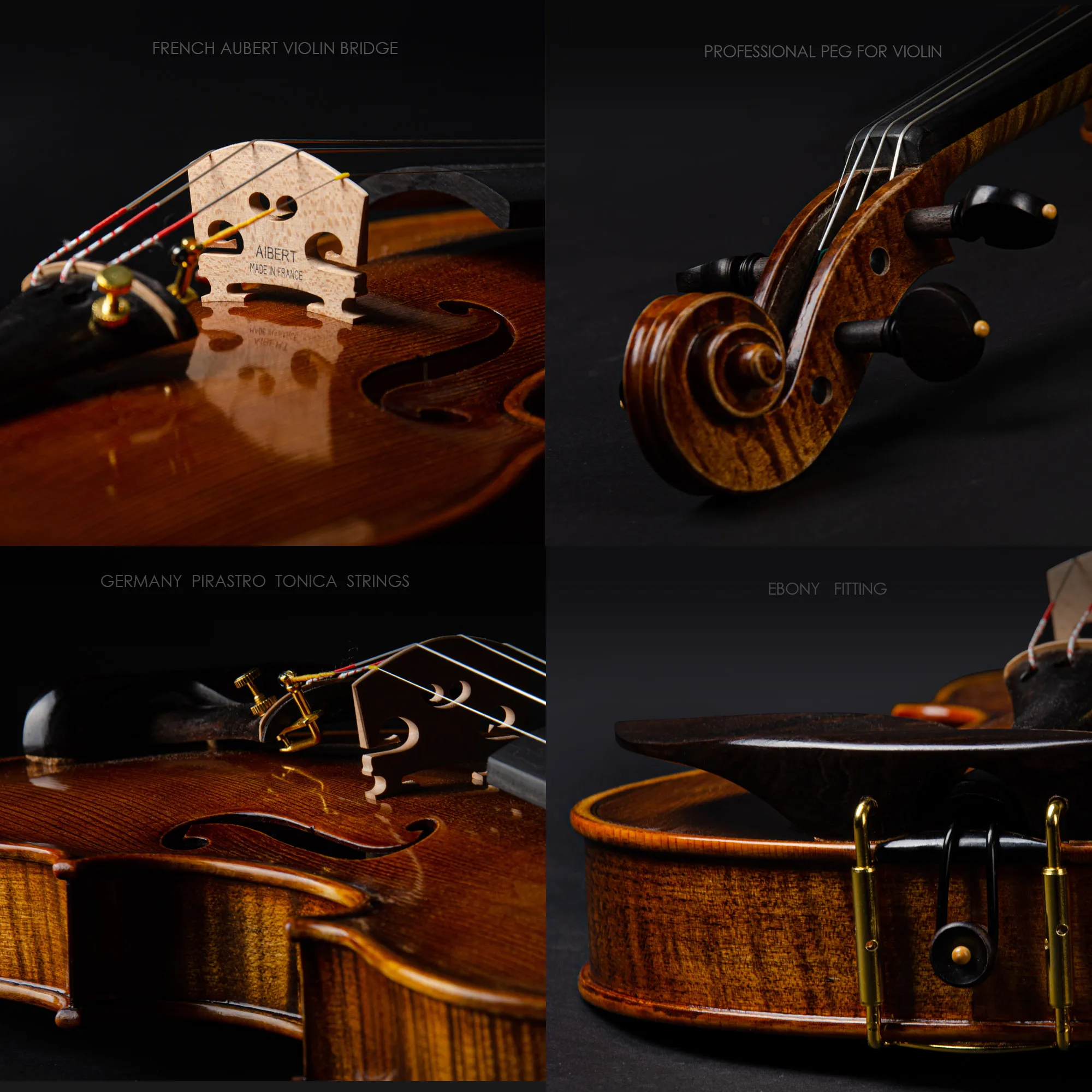 CHRISTINA Violin for Professional V11 NEW Model 4/4 Size High-quality Spruce One-piece Fine Flame Maple with Ebony Fittings