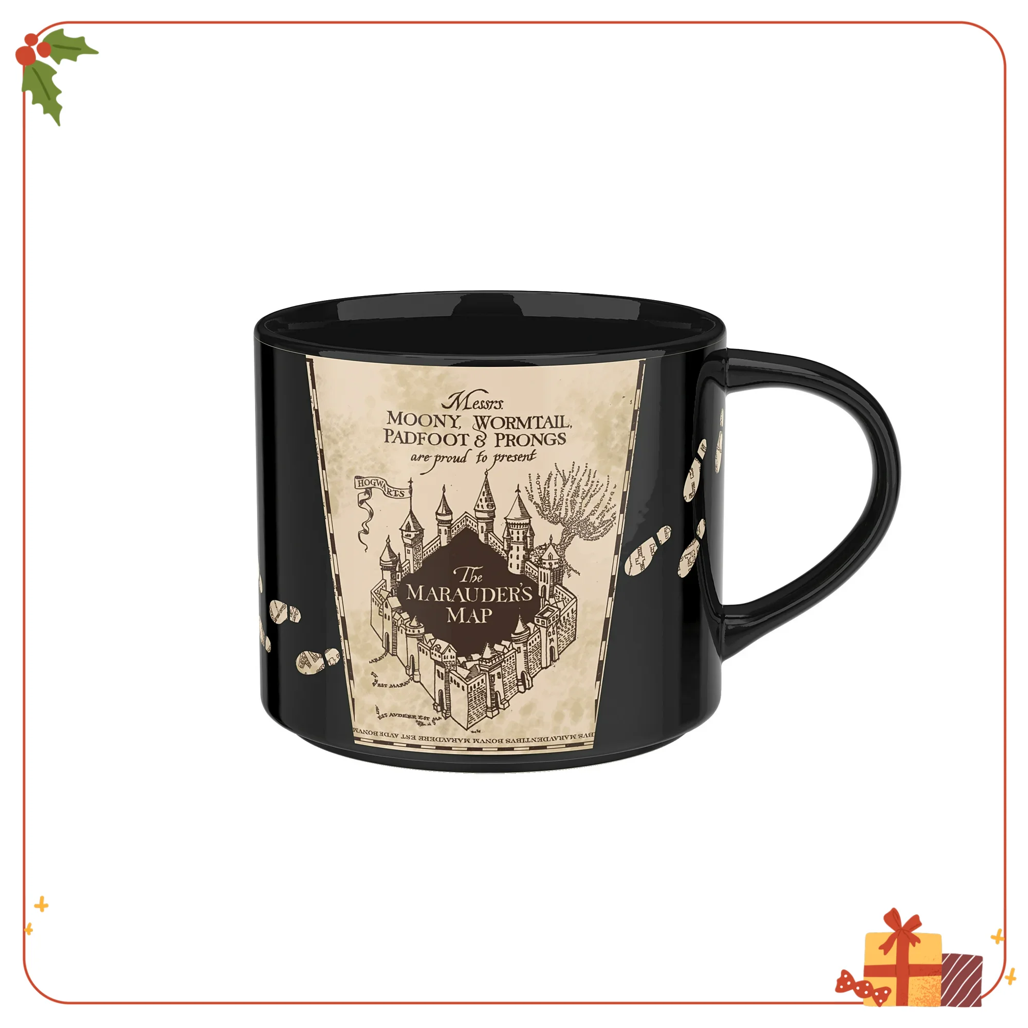 كوب تغيير لون خريطة هاري بوتر مارودرز 15 أونصة، تصميم مفعل بالحرارة للتأثير السحري، آمن للاستخدام في غسالة الأطباق