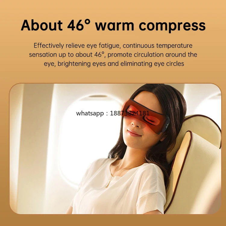 منتجات جديدة رائجة البيع مدلك العين الاهتزاز الإجهاد الإغاثة مرئية ضغط الحرارة العلامة الخاصة مدلك العين Ems الشحن السريع