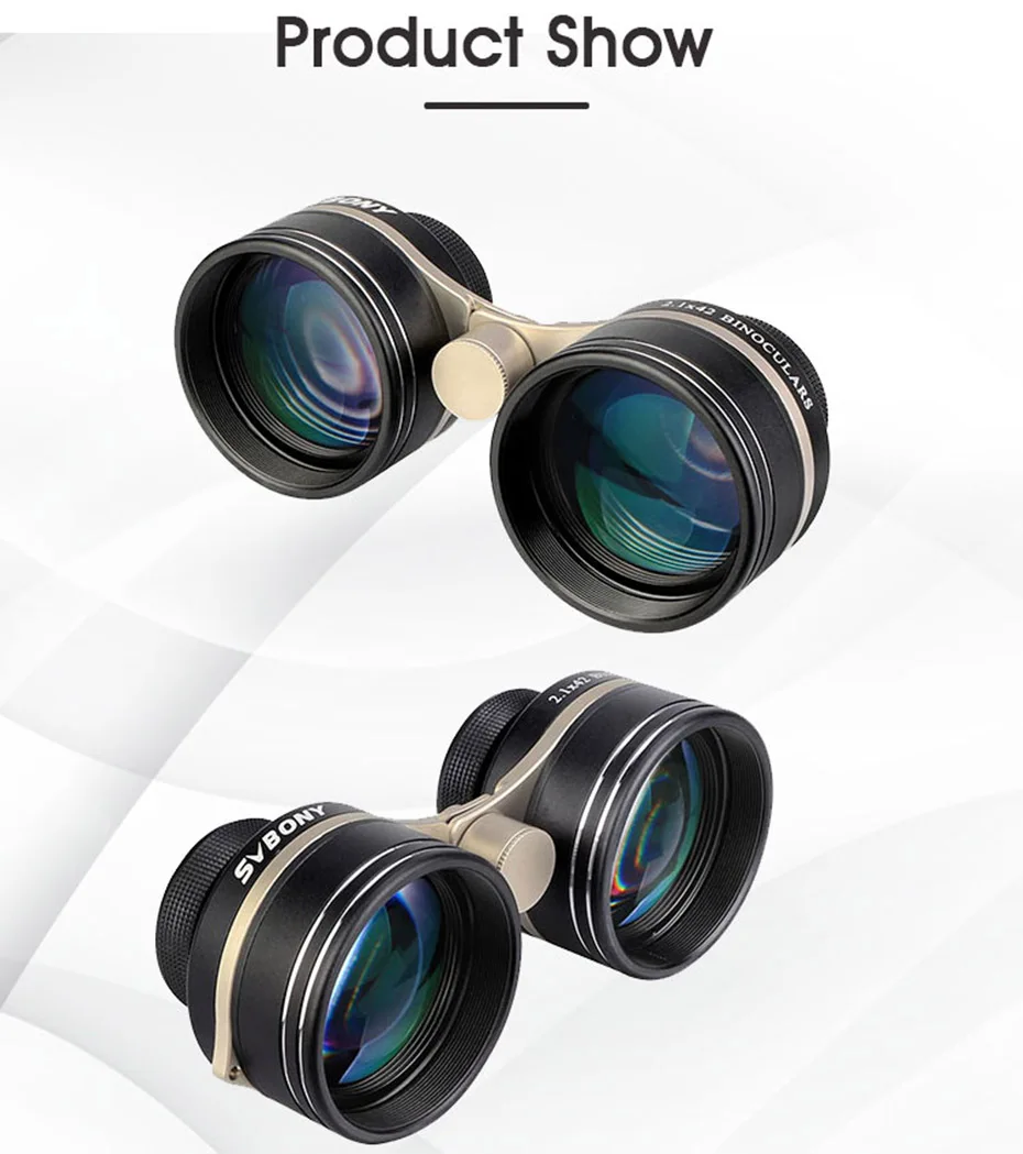 Imagem -03 - Svbony Sv407 Binóculos Mini 2.1x42 com Foco Individual dos Olhos Telescópio à Prova Dágua Ipx6 para Observar a Lua ou as Constelações