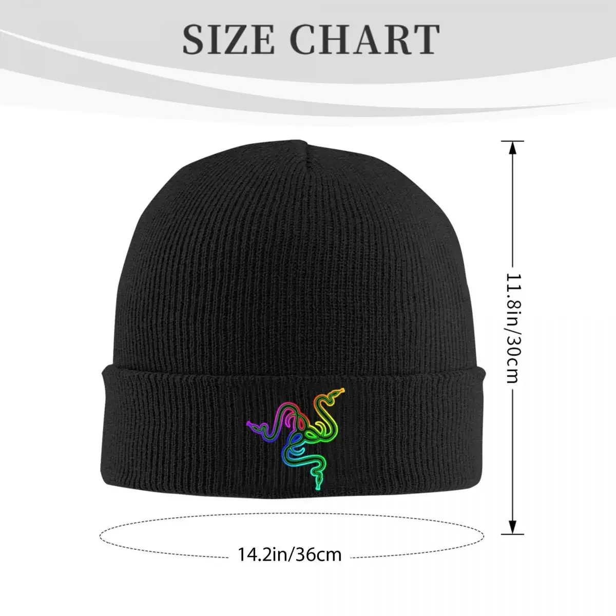 Razer Warm Knitted Cap Hip Hop Bonnet Hat Autumn Winter Outdoor Beanies Hats for Unisex Adult