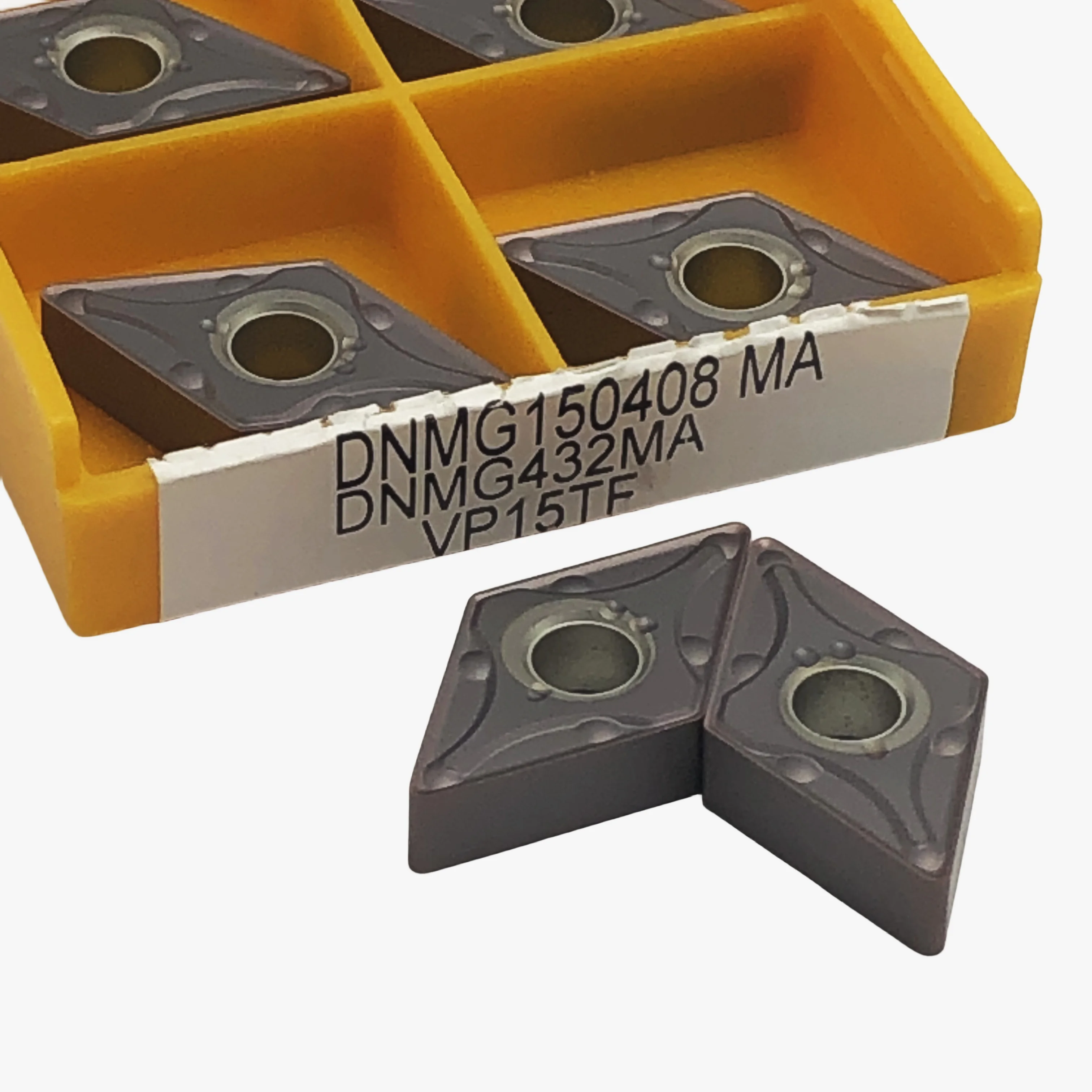 เครื่องกลึงเหล็กสแตนเลสเครื่องตัด mesin bubut CNC เครื่องมือกลึง DNMG150404 Ma DNM150408 VP15TF คาร์ไบด์ UE6020