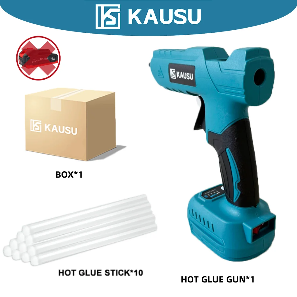 

Cordless Electric Hot Glue Gun 60W Rechargeable Glue Gun With 10pcs 11mm Glue Stick DIY Repairing Tool For Makita 18V Battery