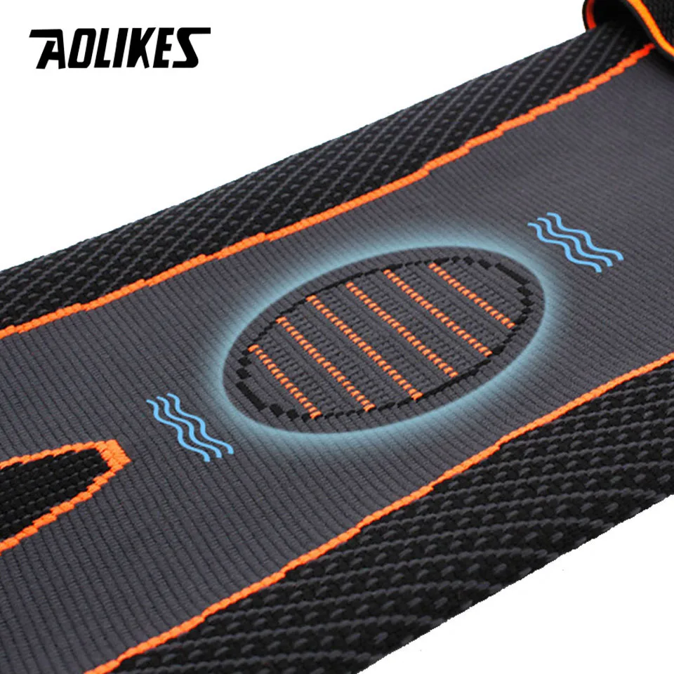 AOLIKES 1PCS Sports Knee Brace Long Sleeve Cycling Running Workout Gym Sports Knee Pad Fitness Compression Knee Support