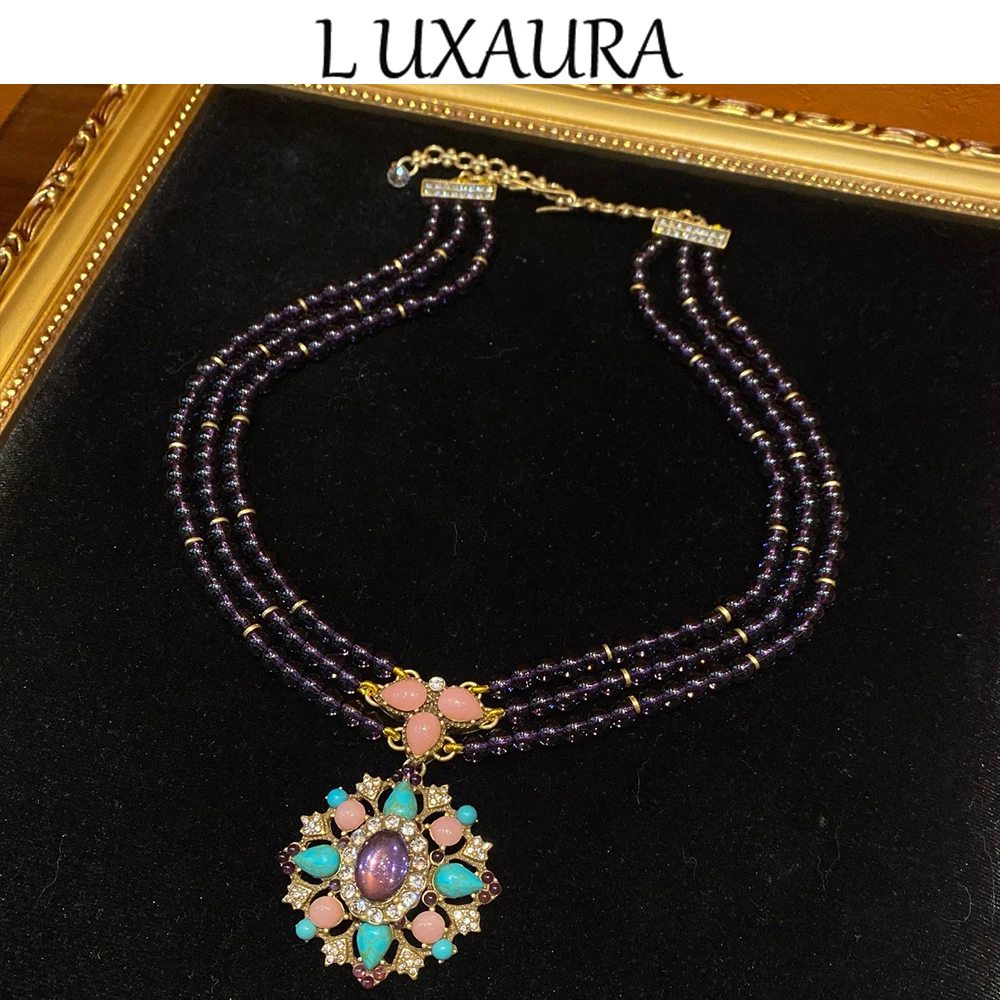 

Vintage fashion classic copper plated 18K geometric style paired with bohemian women's jewelry necklace