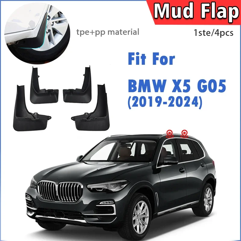 

FOR BMW X5 G05 X5X X5M 2019-2024 Mud Flap Guards Splash Mudflaps Mudguard Fenders Car Accessories Front Rear 4pcs