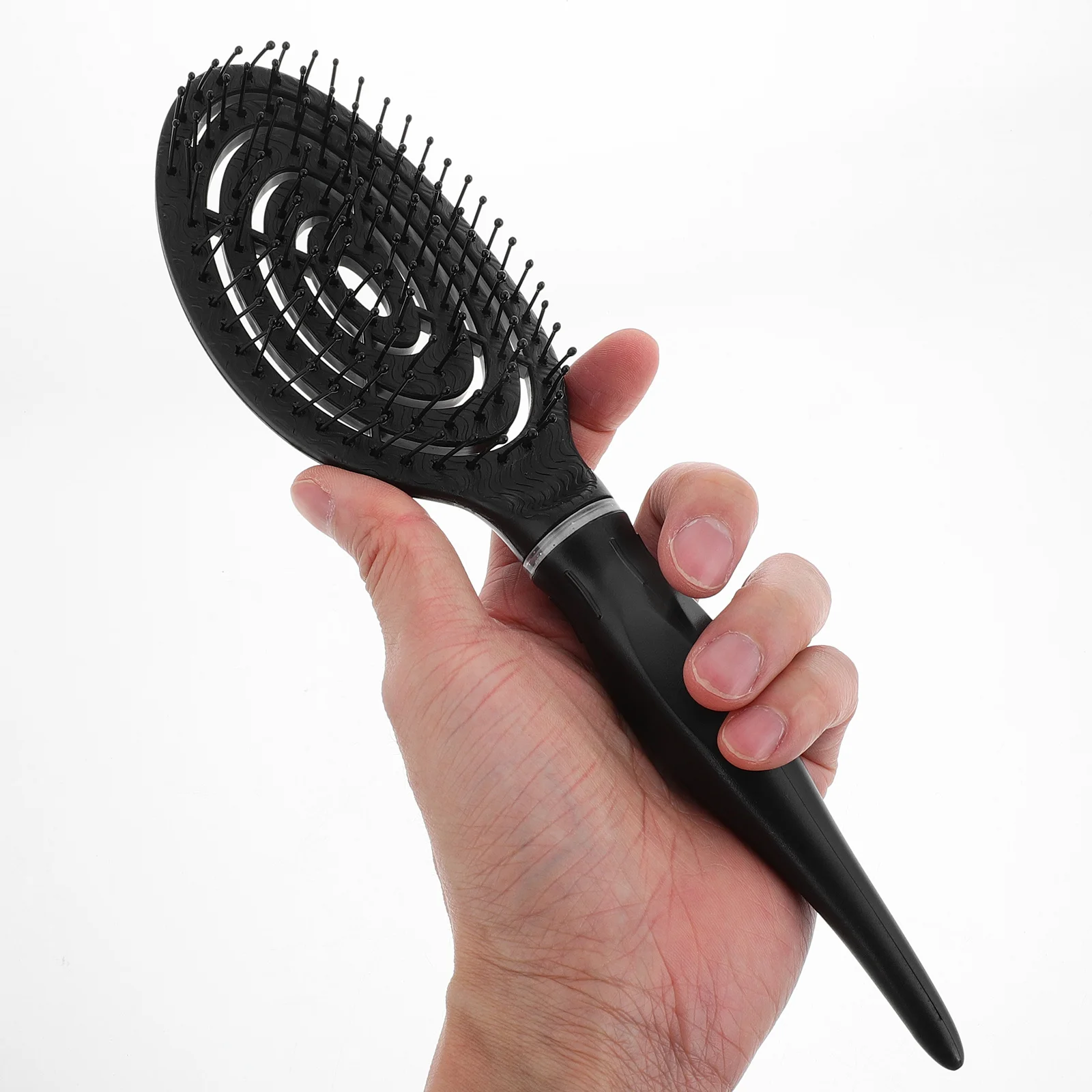 

Полая расческа для волос для женщин, инструмент для объема, челка, распутывающая щетка, портативная расческа с широкими зубьями