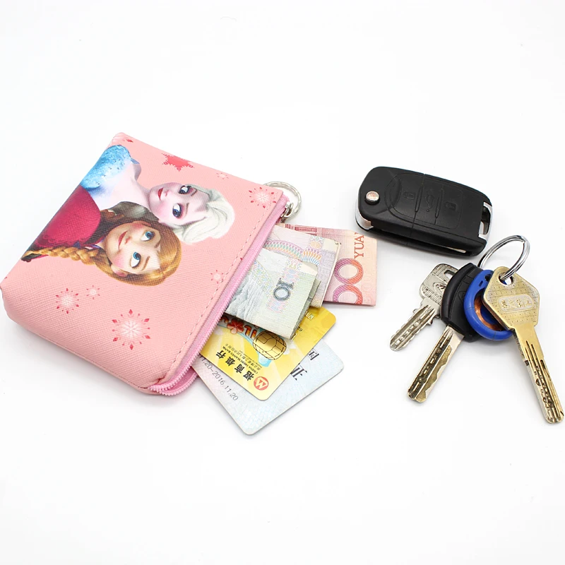 MINISO Sanrio Coin Purse Bank Card Key Bag for Women Keyring Mini Wallet Cartoon Kuromi Hello Kitty Pochacco Zipper Change Purse