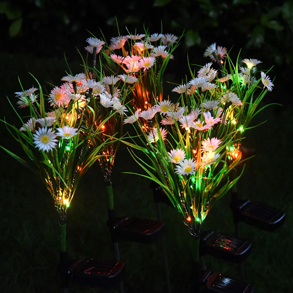 

2 Pcs Garden Solar Lights Simulated Flower Decorative Lamp Decorations for Outdoor