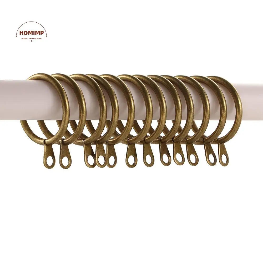 

Home Heavy Duty Low Noise Metal Roman circle Curtain Rings Hanging Hooks For Curtains Rods