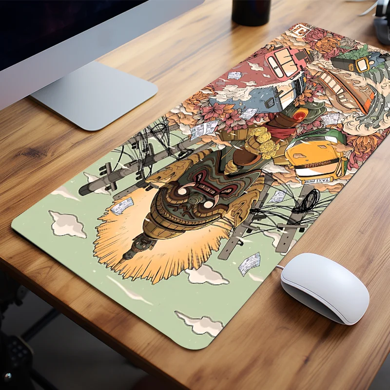 Creative Southeast Asian Style Mouse Pad HD Desk Mat Non-Slip Rubber Keyboard Pad Gift for Friends Teens Girlfriend Boyfriend