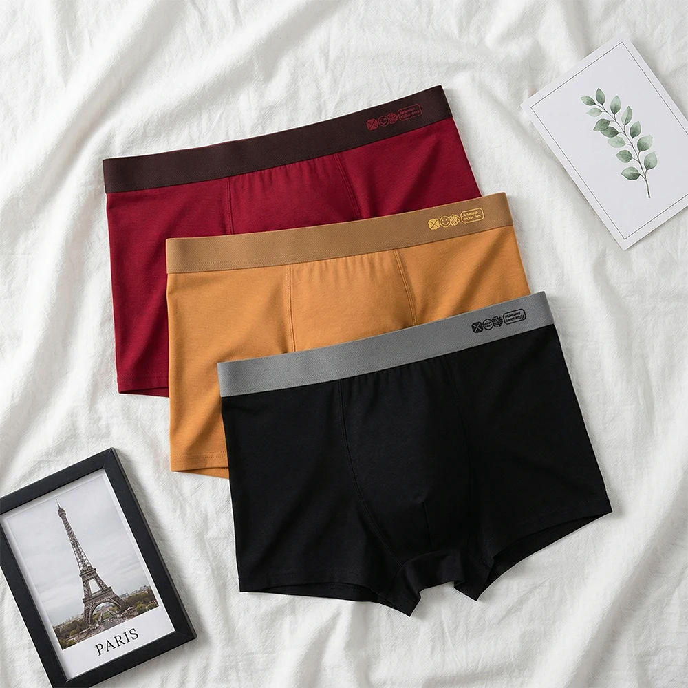 

3PCS/Pack 5XL For 100Kg Seamless High Elastic Men's Panties 95% Cotton Antibacterial Breathable Underwear Big Size Loose Boxers