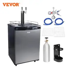 VEVOR 163L Electric Beer Kegerator Beer Cooling Portable Draft Beer Dispenser Pressurized Equipment Dual Tap for Commercial Home