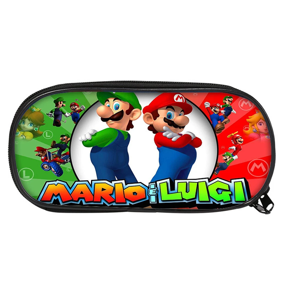 Astuccio per matite Super Mario Bros Kawaii Anime Figure Bag cancelleria torna a scuola astuccio per matite forniture per studenti regali di