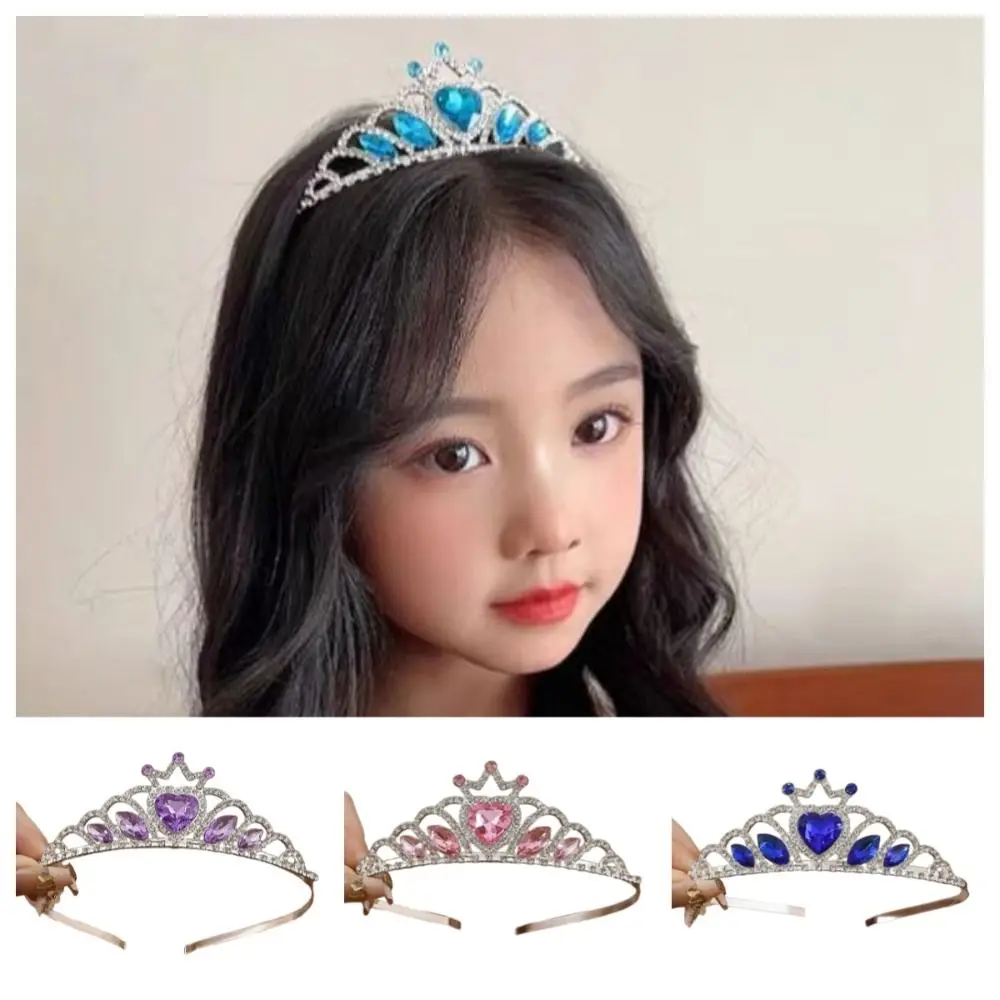 Heart Designs Bridal Tiara Crown Gorgeous Vintage Birthday Queen Tiara Multicolor Elegant Women Hair Hoop Girls Gift