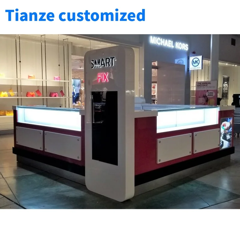 

（customized）High Grade Mobile Phone Supplies Showcase Cell Phone Repair Store Display Counter Mobile Phone Kiosk Display