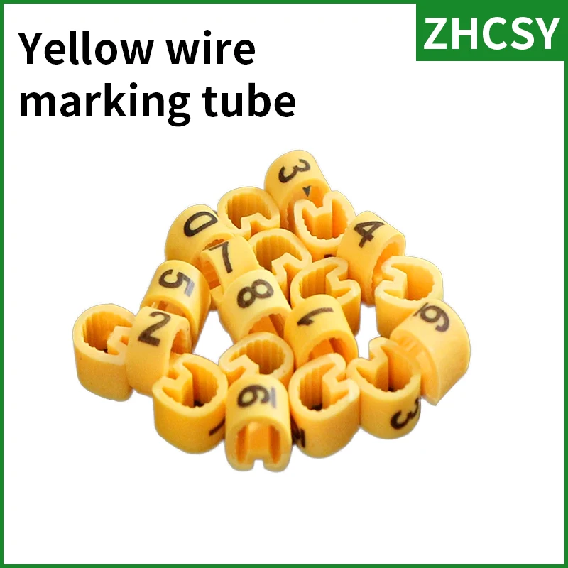 

Freeshipping 1000PCS/Lot Yellow 0-9 Cable Marker EC-0/1/2/3 0.5/0.75/1/1.5/2.5/4/6/8/10/12/MM2 For Wire Diameter Tubing