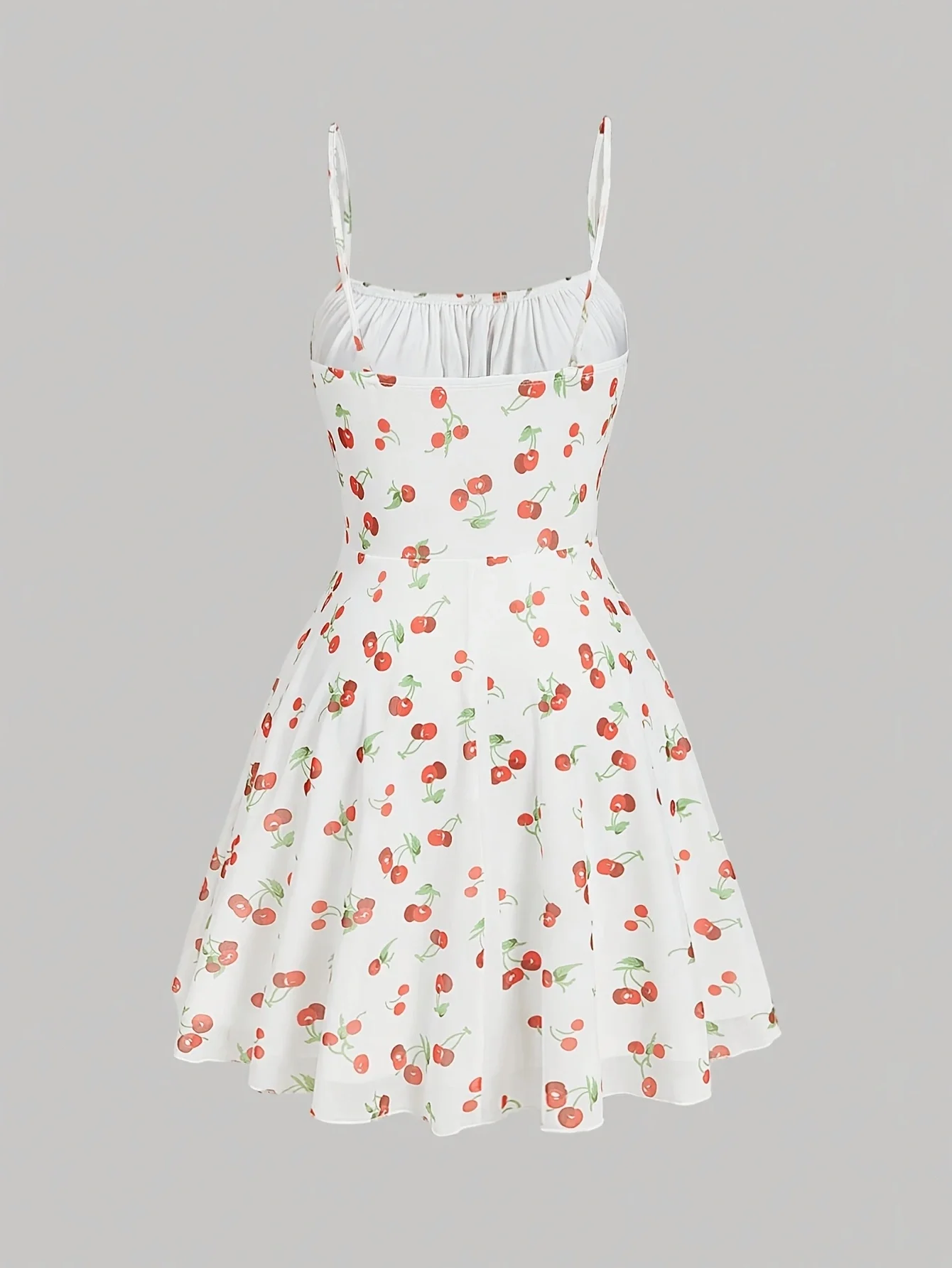 Kirsche Gedruckt Vintage Sommer Kleider Y2k Frauen Schaukel Robe Party Kleid 2025, Neue Casual Vestidos Sexy Liebsten A-linie Sommerkleider