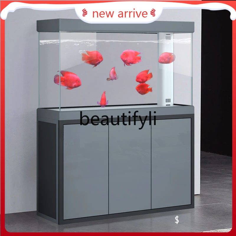 

ANo water bottom filter, simple modern light luxury ultra-white fish tank H
