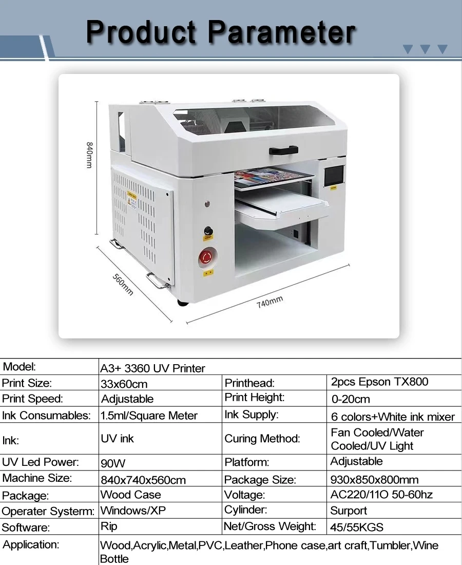 Stampante dtf uv A3 a prezzo competitivo personalizzato con laminatore Ab Film macchina da stampa Uv Dtf Bottle Cup Wrap Sticker printer