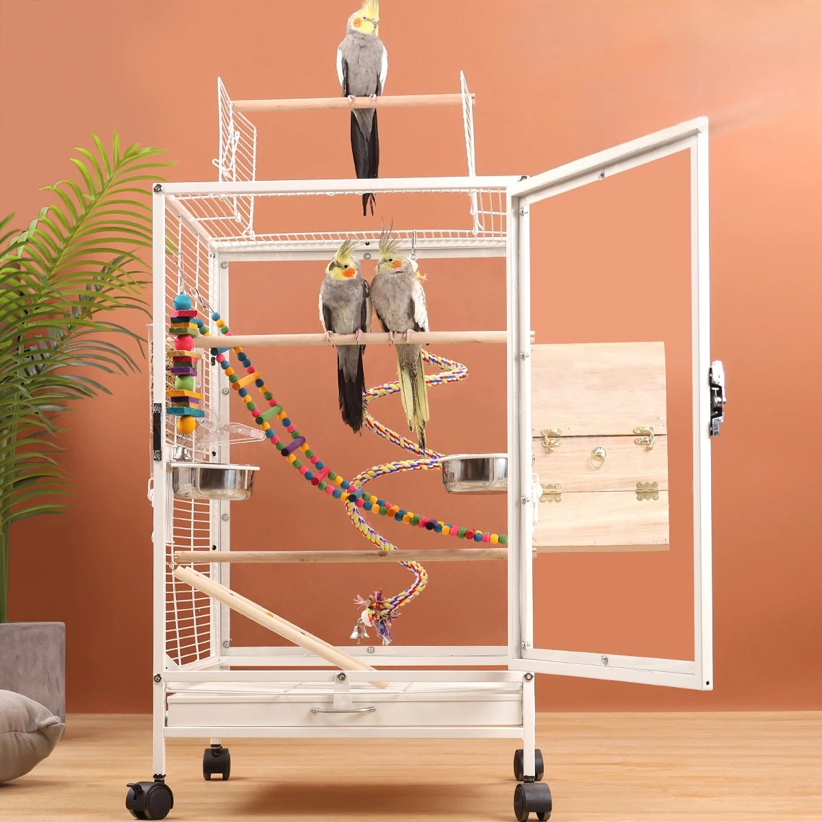 

Parrot Glass Bird Cages Large Things Cockatiel Bird Cages Accessories Lovebird Quail Toys Goldfinch Bird Cages Pet Supplies