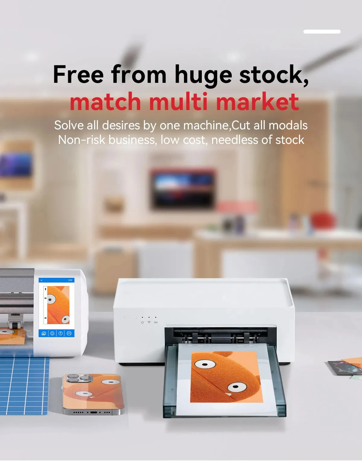 

Portable Mini Thermal Printer for Photo Skin Printing Phone Back Colorful Sublimation Screen Protector Cutting Machine Made TPU