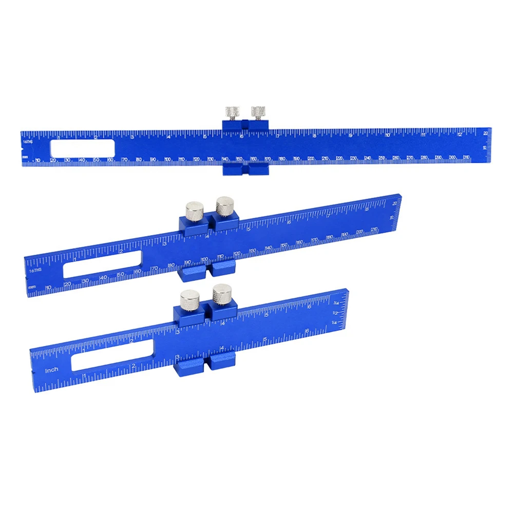 Sleek Design Aluminum Scribing Ruler Featuring Depth Measurement Units Perfectly Suited For All Your Technical Project Needs
