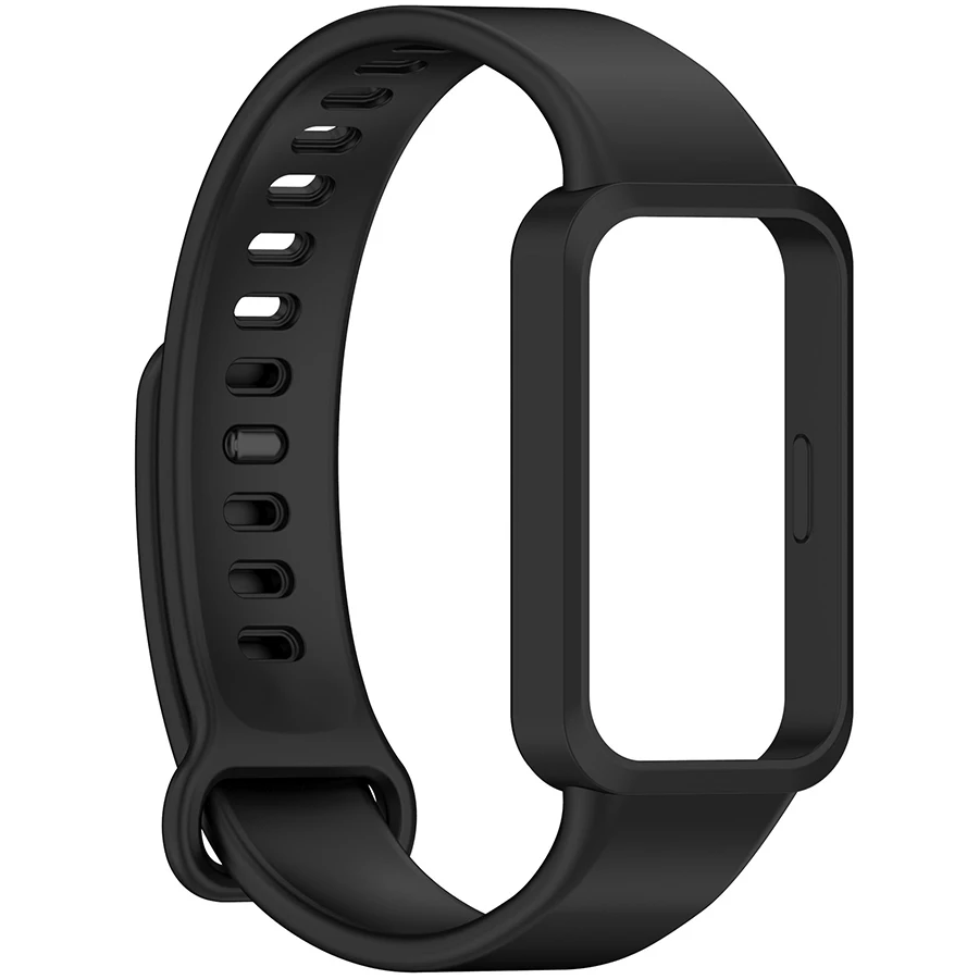 Zachte siliconen band voor Xiaomi Smart Band 9 Actieve band Smart Watches Accessoires Armband voor Redmi Band 3-band met pc-behuizing