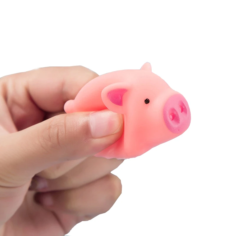 Mini Dog Toys Cute Pink Pig Screaming Rubber Pet Toys Squeak Squeaker Chew Squeeze Toys Gifts Home Ornaments 4.5cm