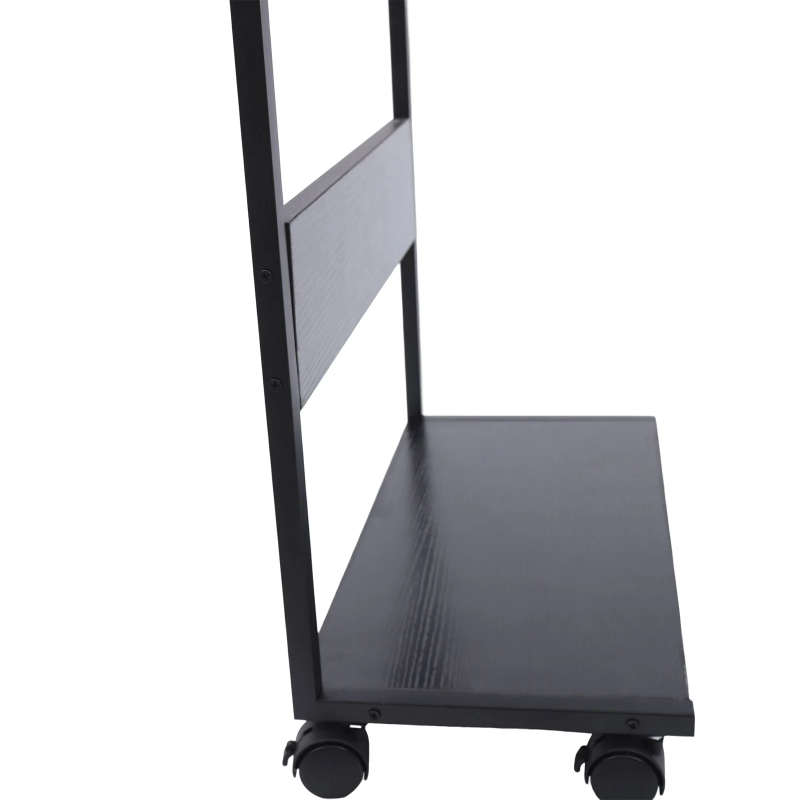 LOYALHEARTDY 2-Layer Mobile Computer Tower Shelf Under Desk Stand Rolling Printer Holder Organizer with Lockable Caster Wheel